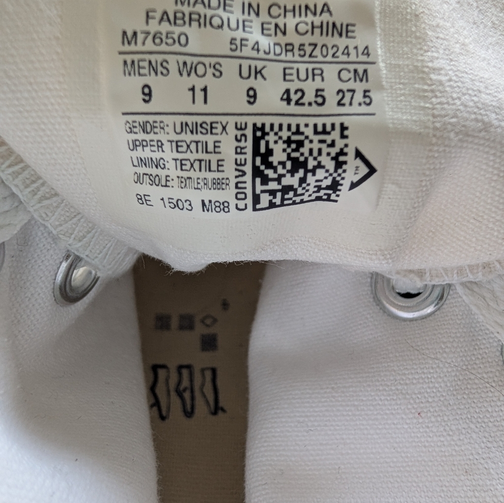 Converse Off-White High-Top Sneakers - Picture 6 of 6